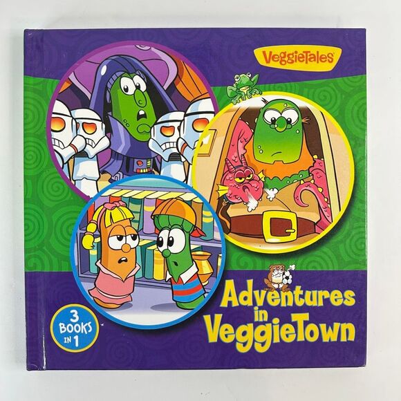 2/$8 VeggieTales-Adventures in VeggieTown-3 Books in 1 (Hardcover) - Picture 1 of 10